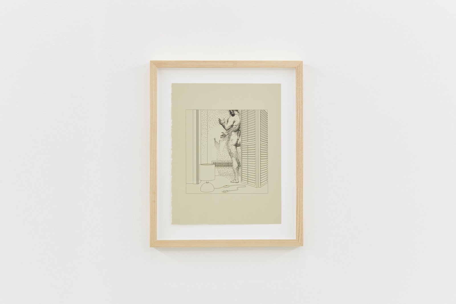 Figure facing wall
