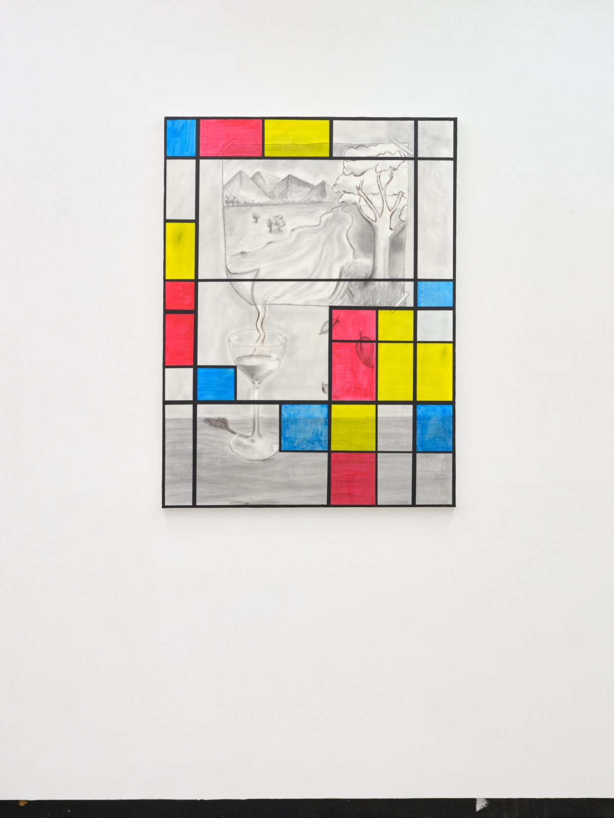 Art painting with grid