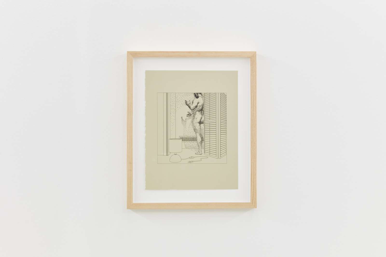 Figure facing wall